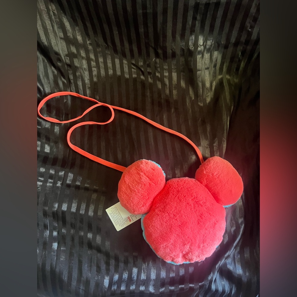Kids Disney Mickey Pink and Blue Plush Bag